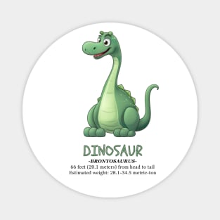 Cute Dinosaur Brontosaurus T-shirt Magnet